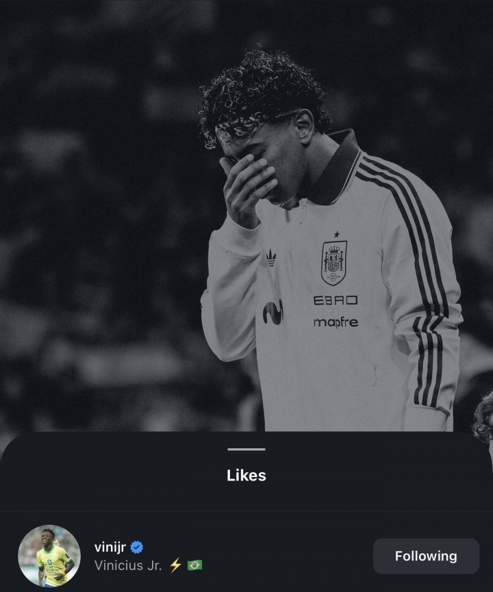 九游娱乐网站-维尼修斯点赞亚马尔谴责种族歧视帖文，前者曾多次遭遇种族歧视